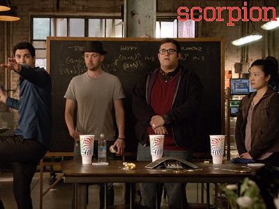 Eddie Kaye Thomas, Elyes Gabel, Jadyn Wong, and Ari Stidham in Scorpion (2014)