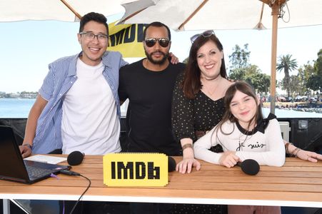 Donald Faison, Ian de Borja, Allison Tolman, and Alexa Swinton at an event for IMDb at San Diego Comic-Con (2016)