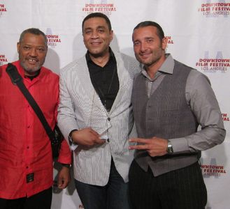 From R to L: Giovanni Zelko, Harry Lennix & Lawrence Fishburne at the DTLA Film Festival west coast premiere of THE ALGE