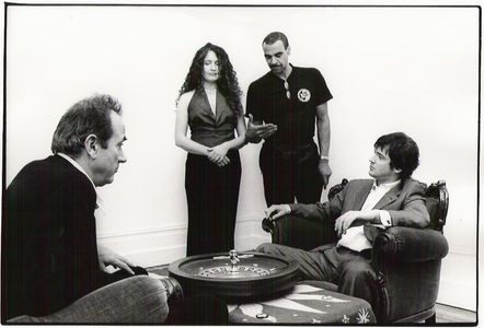 Hugh Cornwell, Ben Thomas, Ras Barker, and Annette Ross in Somewhere (2005)