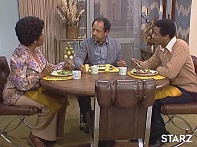Damon Evans, Sherman Hemsley, and Isabel Sanford in The Jeffersons (1975)