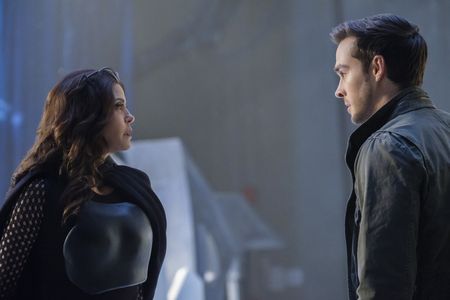 Teri Hatcher and Chris Wood in Supergirl (2015)