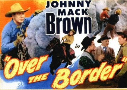 Johnny Mack Brown, Myron Healey, House Peters Jr., and Marshall Reed in Over the Border (1950)