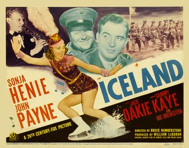 Felix Bressart, Sonja Henie, Jack Oakie, and John Payne in Iceland (1942)