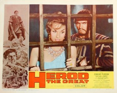 Sylvia Lopez and Edmund Purdom in Herod the Great (1959)