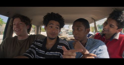 Still of Will Hochman, Jorge Lendeborg, Corwin Tuggles, and Angel Curiel in Critical Thinking