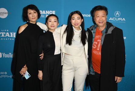 Tzi Ma, Diana Lin, Lulu Wang, and Awkwafina at an event for The Farewell (2019)