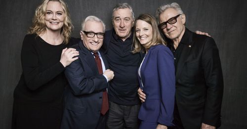 Robert De Niro, Jodie Foster, Harvey Keitel, Martin Scorsese, and Cybill Shepherd in Taxi Driver: 40th Anniversary Cast 