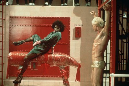 Tim Curry and Peter Hinwood in The Rocky Horror Picture Show (1975)
