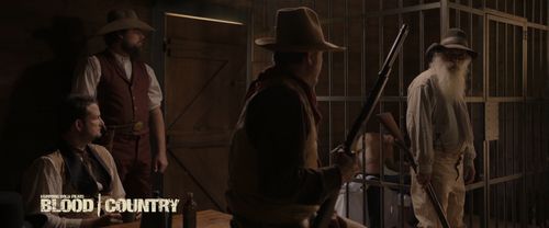 Jeremy London, Michael LaCour, Josh Priest, and Bart Massey in Blood Country (2017)