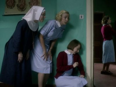 Laura Main, Bryony Hannah, Helen George, and Jessica Raine in Call the Midwife (2012)
