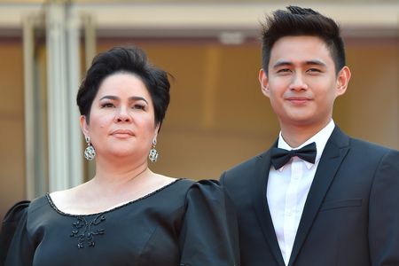 Jaclyn Jose and Jomari Angeles at an event for Ma' Rosa (2016)