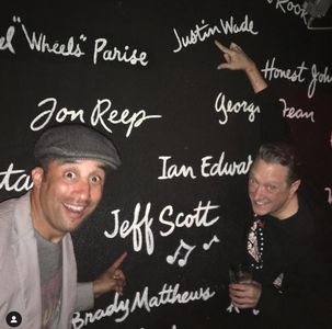 Justin Wade and Jeff Scott on The World Famous Comedy Store Wall