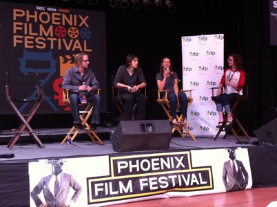 Tara Miele on a panel at Phoenxi Film Festival discussing The Lake Effect.
