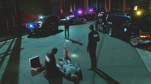 George Eads, Eric Szmanda, Gary Anderson, and David Berman in CSI: Crime Scene Investigation (2000)