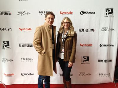 Sarah Smick with Ian Michaels at the 2013 Edmonton International Film Festival.