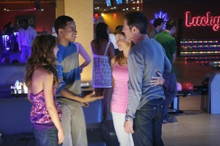 Rob Estes, Lori Loughlin, Shenae Grimes-Beech, and Tristan Mack Wilds in 90210 (2008)