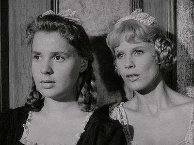 Bibi Andersson and Birgitta Pettersson in The Magician (1958)