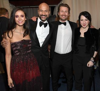 Elle Key, Keegan-Michael Key, Glen Powell, and Nina Dobrev at an event for 2020 Golden Globe Awards (2020)