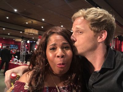 Chevonne Hughes and Chris Geere on the set of “You’re The Worst”