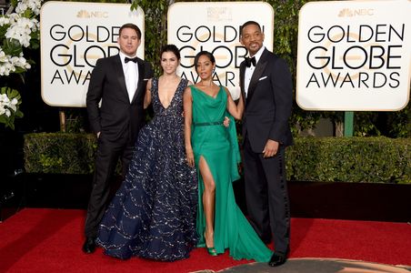 Will Smith, Jada Pinkett Smith, Channing Tatum, and Jenna Dewan at an event for 73rd Golden Globe Awards (2016)
