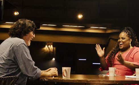 Still of Danielle Pinnock and Alfred Molina in Intermission with Hashtag Booked