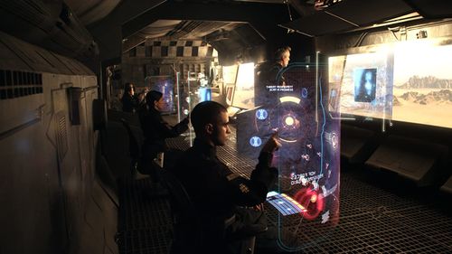 Still from tower command center in SEAM