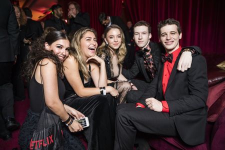 Sydney Sweeney, Isabella Gomez, Devin Druid, and Mason Guccione at an event for 75th Golden Globe Awards (2018)