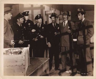 Jack Cheatham, Kenne Duncan, Edward Norris, Addison Richards, and Tom Seidel in Man with Two Lives (1942)