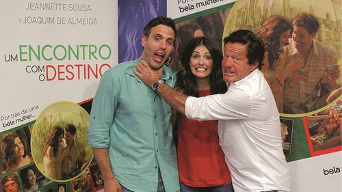 Joaquim de Almeida, Ryan Scott, and Jeannette Sousa in A Date with Miss Fortune (2015)