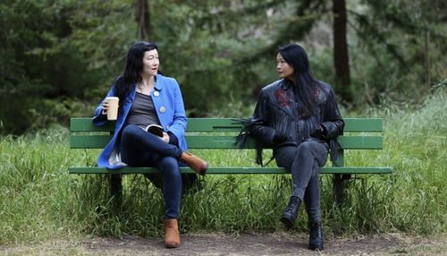 Erin Mei-Ling Stuart and Kim Jiang Dubaniewicz in Girl in Golden Gate Park (2021)