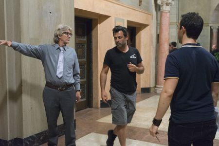 Director Aziz Tazi discussing a shot with Eric Roberts and his DP Imad Rhayem