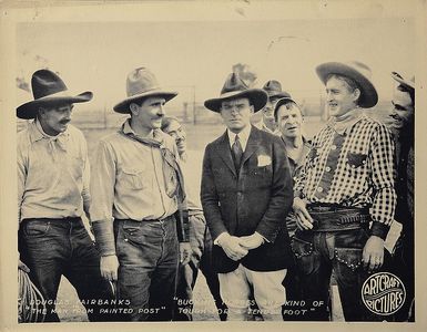 Douglas Fairbanks, Monte Blue, Frank Campeau, William Lowery, Herbert Standing, and Frank Clark in The Man from Painted 