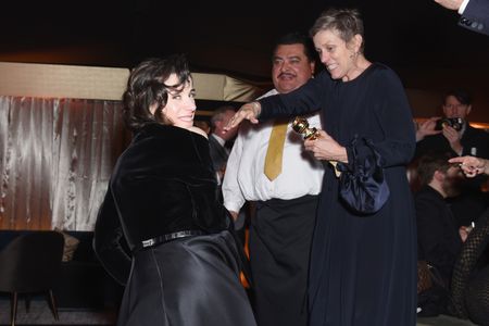 Frances McDormand and Sally Hawkins at an event for 75th Golden Globe Awards (2018)