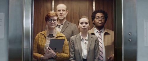 Stephen Young, Mia Schauffler, Edward Mawere, and Amy Burzak in Apple at Work - The Underdogs (2019)