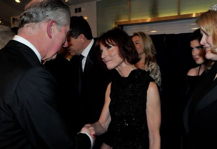 King Charles III and Linda Woolverton at an event for Alice in Wonderland (2010)