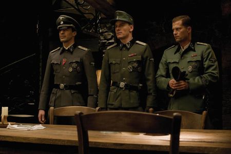 Til Schweiger, Gedeon Burkhard, and Michael Fassbender in Inglourious Basterds (2009)