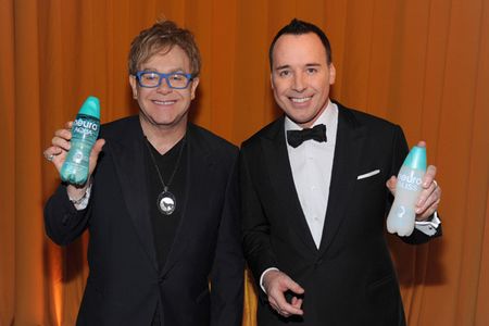 Elton John and David Furnish at an event for The 82nd Annual Academy Awards (2010)