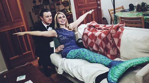 Two Guys, a Mermaid, and a Couch