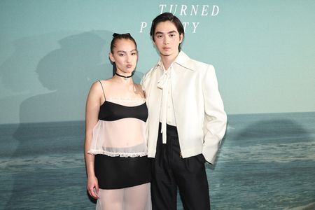 Lola Tung and Sean Kaufman at an event for The Summer I Turned Pretty (2022)