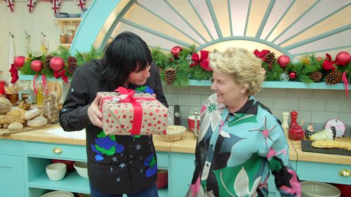 Noel Fielding and Sandi Toksvig in The Great British Baking Show (2010)