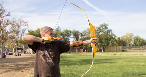 Thomas Baker with Black Widow recurve bow.