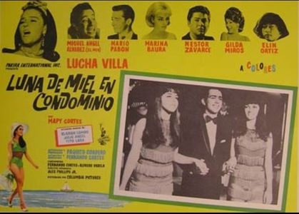 Gilda Mirós, Elin Ortiz, Mario Pabon, Lucha Villa, Néstor Zavarce, Miguel Ángel Álvarez, and Marina Baura in Luna de mie