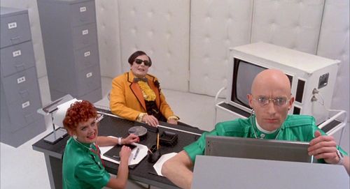 Barry Humphries, Richard O'Brien, and Patricia Quinn in Shock Treatment (1981)