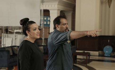 Writer Vekeana Dhillon and director/producer Vikram Dhillon on the sets.