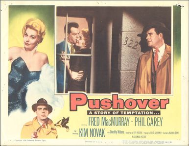 Kim Novak, Philip Carey, and Fred MacMurray in Pushover (1954)