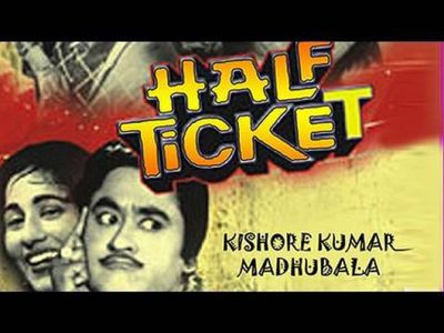 Kishore Kumar and Madhubala in Half Ticket (1962)