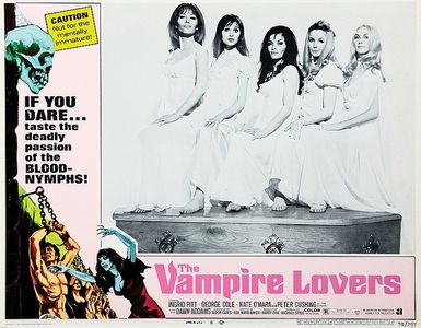 Kirsten Lindholm, Kate O'Mara, Ingrid Pitt, Madeline Smith, and Pippa Steel in The Vampire Lovers (1970)