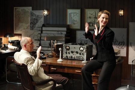 Ralph Brown and Bridget Regan in Agent Carter (2015)