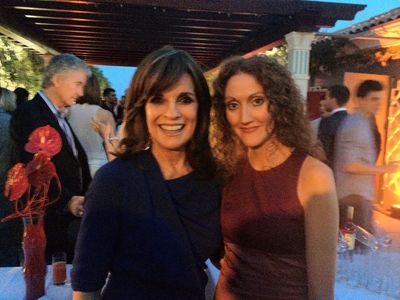 Actresses Charlotte Milchard and Linda Gray at the 'YOUNG AND THE RESTLESS' Party during the 53rd Monte Carlo TV Festiva